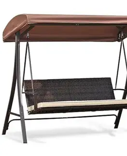 Záhradné hojdačky Kinekus Hojdačka Hurghada 240 kg 201x122x182 cm rattan