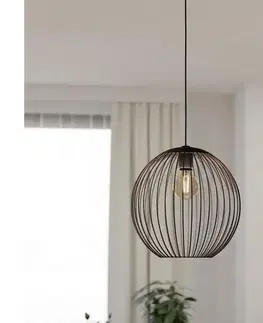 Svietidlá Eglo 901868 - závesné svietidlo ALMANZORA 1xE27/60W/230V čierne 901868