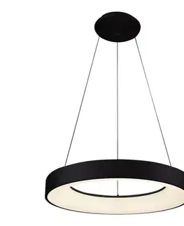 Svietidlá Azzardo  - LED Stmievateľný luster na lanku SANTANA LED/50W/230V čierna + DO 