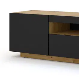 TV stolíky ArtBm TV stolík AURA 150 | dub artisan / čierna