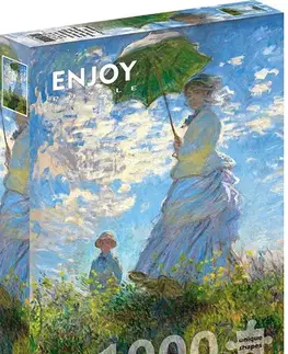 1000 dielikov Enjoy Puzzle Claude Monet: Woman with a Parasol 1000 Enjoy