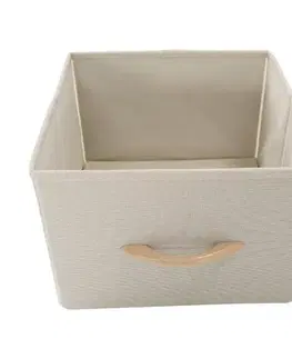 Komody KONDELA Hazel Typ 2 komoda s látkovými boxami čierna / béžová / hnedá