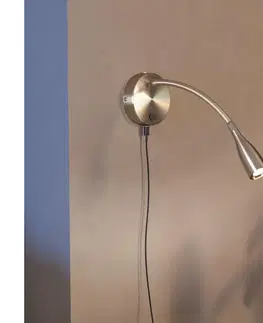 Svietidlá Eglo 901783 - LED flexibilná nástenná lampa s USB OLIVANDINO LED/3,8W/230V chróm 901783