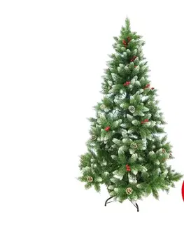 Vianočné dekorácie Eurolamp Vianočný stromček SNOWY 180 cm borovica 600-30171
