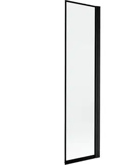 Sprchové dvere MEXEN - MIST vaňová zástena 50x150 cm 6mm 1-s, čierna, okraj, pravá 8A9-050-001-70-70-P