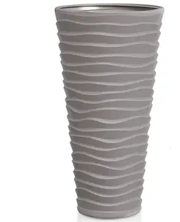 Kvetináče a truhlíky NABBI DPSA400 vysoký plastový kvetináč 38,7 cm mocca