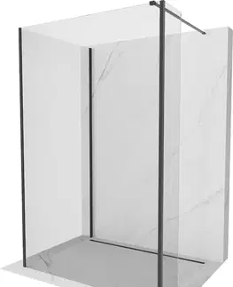 Sprchové dvere MEXEN/S - Kioto Sprchová zástena WALK-IN 120 x 120 x 40, transparent, čierna 800-120-120-221-70-00-040