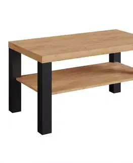 Konferenčné stolíky v podkrovnom štýle Konferenčný stolík Olaf XII čierna/craft