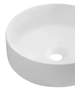 Umývadlá ISVEA - INFINITY ROUND keramické umývadlo na dosku, priemer 36cm, biela mat 10NF65036-2L