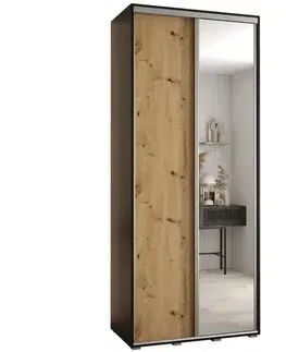Šatníkové skrine Skriňa 45 Canaris 3 140 čierna/artisan/silver