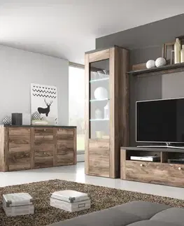 Vitríny LANA 05 moderná vysoká vitrína
