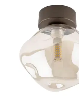 Svietidlá  Stropné svietidlo LAVA 1xG9/8W/230V bronzové/dymovo-béžové 11034