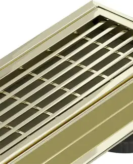 Sprchovacie kúty MEXEN/S - Flat M33 odtokový žľab 50, zlatý 1533050-15