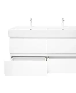 Kúpeľňový nábytok Kúpeľňová skrinka s umývadlom SAT B-Way 119x50x45 cm biela lesk BWAY2120WU2BB BWAY2120WU2BB