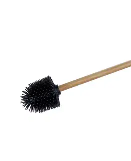 Svietidlá WENKO 25360100 - WC kefa 7,5x35 cm hnedá/čierna 25360100