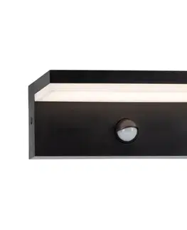 LED osvetlenie  LED Vonkajšie nástenné svietidlo so senzorom TESA LED/10W/230V IP54 čierna 324054