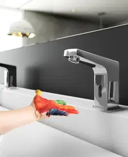 Kúpeľňové batérie DEANTE - Sensor chróm - Umývadlová batéria senzorová, s reguláciou teploty - 230/6V BCH_029V