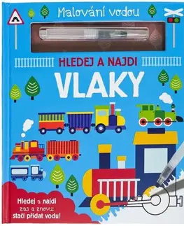 Nalepovačky, vystrihovačky, skladačky Malování vodou Vlaky