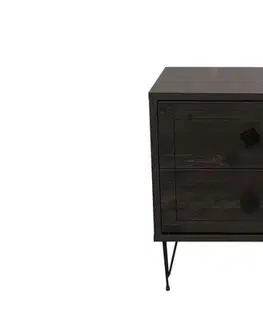 Nočné stolíky Nočný stolík Luna - Dark Brown
