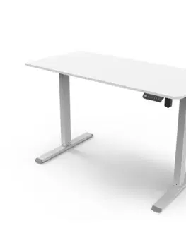 Detské stoly a stolíky Elvisia Elektrický výškovo nastaviteľný písací stôl YLÖS | biela 120 x 60 cm
