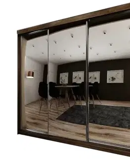 Šatníkové skrine Skriňa Top 21 250 Tmavý jaseň