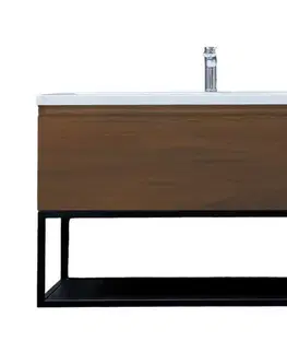 Kúpeľňový nábytok Kúpeľňová skrinka s umývadlom SAT B-Way 99x30x45 cm orech mat BWAY100NUTU BWAY100NUTU