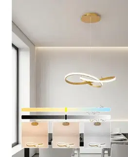 Svietidlá BRILAGI - LED stmievateľný luster na lanku INFINITY LED/55W/230V 50x50 cm zlatý + DO BRI907