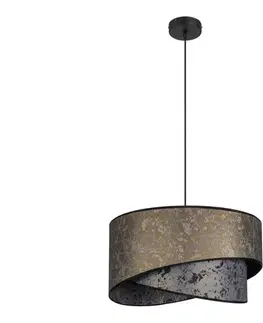 Svietidlá  Luster na lanku REZO 1xE27/60W/230V šedá/zlatá 0020