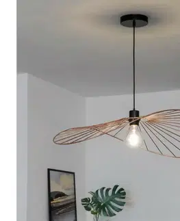 Svietidlá BRILAGI - LED luster na lankách CERIA WIRE 1xE27/40W/230V 60x80 cm bronzový BG3987+EG300147