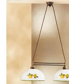Svietidlá Kolarz 731.82.129 - Luster na lanku NONNA 2xE27/75W/230V citróny 731.82.129