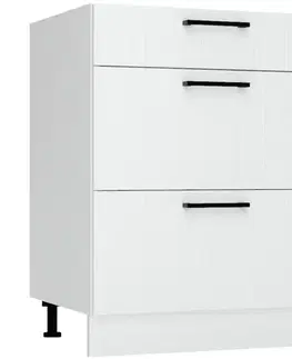 Kuchynské skrinky stojace Skrinka do kuchyne  Kate d60s/3 biely hrášok