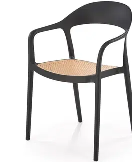 Kuchynské stoličky Stolička K530 čierna/prírodné