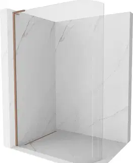 Sprchové dvere MEXEN/S - KiotoL Sprchová zástena WALK-IN 100 x 200, transparent, meď kartáčovaná 800-100-103-65-06