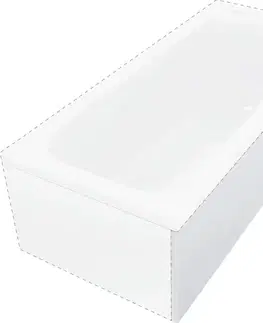 Vane DEANTE - Prizma biely panel na vaňu 170 cm - dlhá strana KTJD017O
