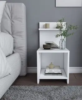 Nočné stolíky Nočný stolík Ullman - White