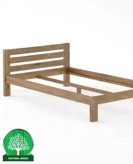 Drevené postele Posteľ borovica LK105–120x200 dub