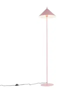 Stojace lampy Dizajnová stojaca lampa ružová - Triangolo