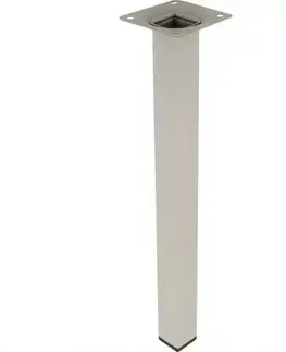Nábytkové nohy a pätky Štvorcová nábytková noha 30 cm biela