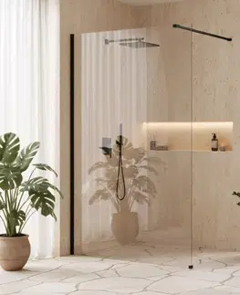 Sprchové dvere REA/S - Sprchová zástena Flexi Transparent / Black 120 KPL-K99160