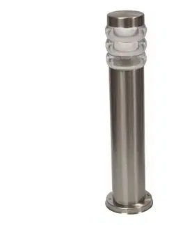 Záhradné lampy  Vonkajšia lampa LULA 1xE27/60W/230V 45 cm IP44 matný chróm SKU047128