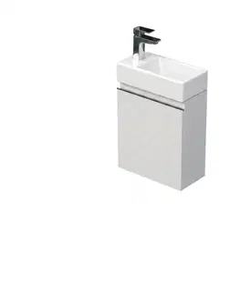 Kúpeľňový nábytok Koupelnová skříňka s umyvadlem SAT Cube Way 40x47,5x20 cm bílá mat CUBE3D40DLB CUBE3D40DLB