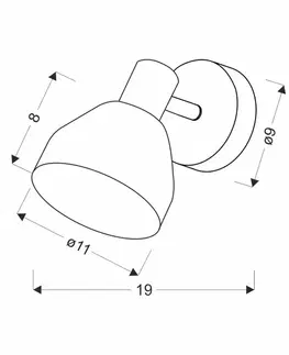 Nástenné svetlá GRAZIA lampa kinkiet chromowy 1x40W E14 klosz dymiony