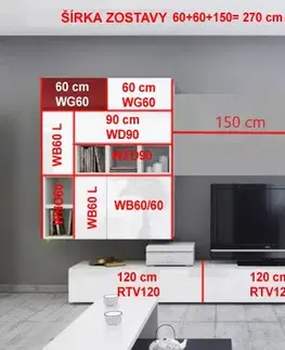 Obývacie steny Lesklá obývacia stena BRILIANT 2A