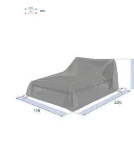 Záhradné slnečníky a doplnky DEOKORK Obal na lehátko pre 2 osoby 220x145x90 cm