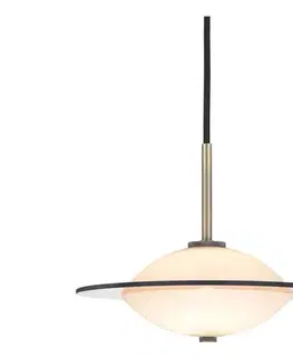 Svietidlá Halo Design 743599 - Závesný luster na lanku ORBIT 1xG9/7W/230V priemer 24 cm biela/mosadz/dymové 743599