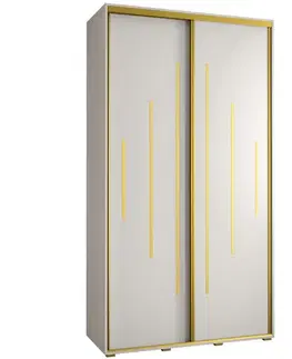 Šatníkové skrine Skriňa 45 Canaris 12 130 biela/gold