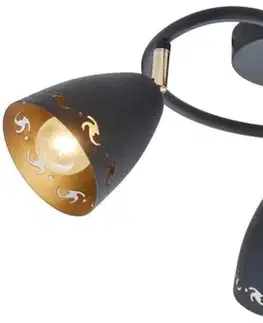 Stropná svetla Špirálová stropná lampa COTY 3x40W E14 čierna