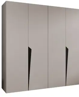 Šatníkové skrine Skriňa Piano 1-250 kašmír/čierna