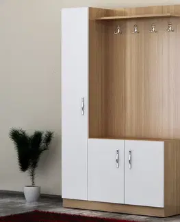 Predsieňové steny Predsieňová stena Naturel - Teak, White