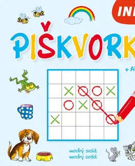 Pre deti a mládež - ostatné Piškvorky + Aktivity - modrý sešit / modrý zošit (CZ/SK vydanie)